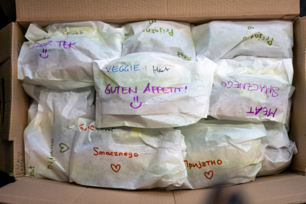 Sandwiches we made for a homeless shelter